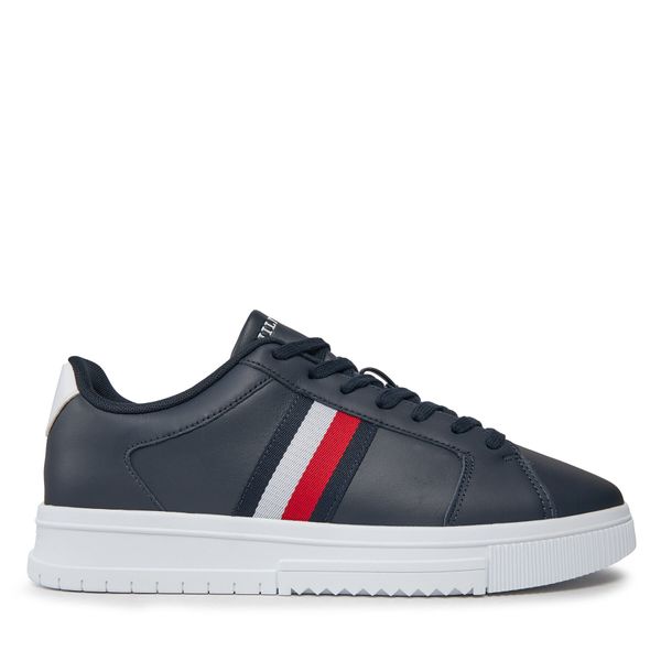 Tommy Hilfiger Superge Tommy Hilfiger Supercup Lth Stripes Ess FM0FM04895 Mornarsko modra