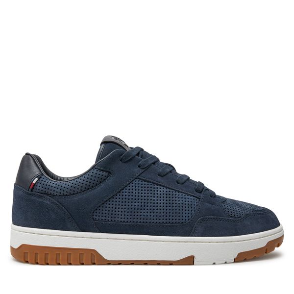 Tommy Hilfiger Superge Tommy Hilfiger Th Basket Best Nubuck Mix FM0FM05119 Mornarsko modra