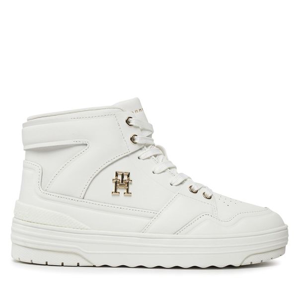 Tommy Hilfiger Superge Tommy Hilfiger Th Basket Hi FW0FW07757 Écru