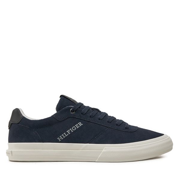 Tommy Hilfiger Superge Tommy Hilfiger Th Hi Vulc Low Street Suede FM0FM05112 Mornarsko modra