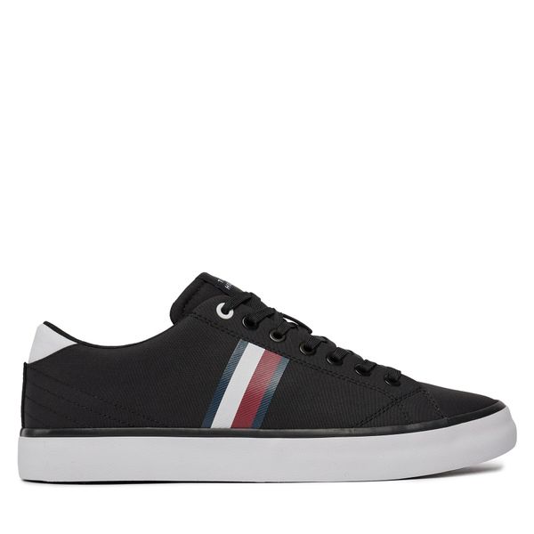 Tommy Hilfiger Superge Tommy Hilfiger Th Hi Vulc Low Stripes Mesh FM0FM04946 Črna