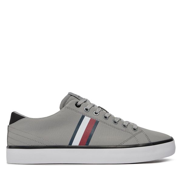 Tommy Hilfiger Superge Tommy Hilfiger Th Hi Vulc Low Stripes Mesh FM0FM04946 Siva