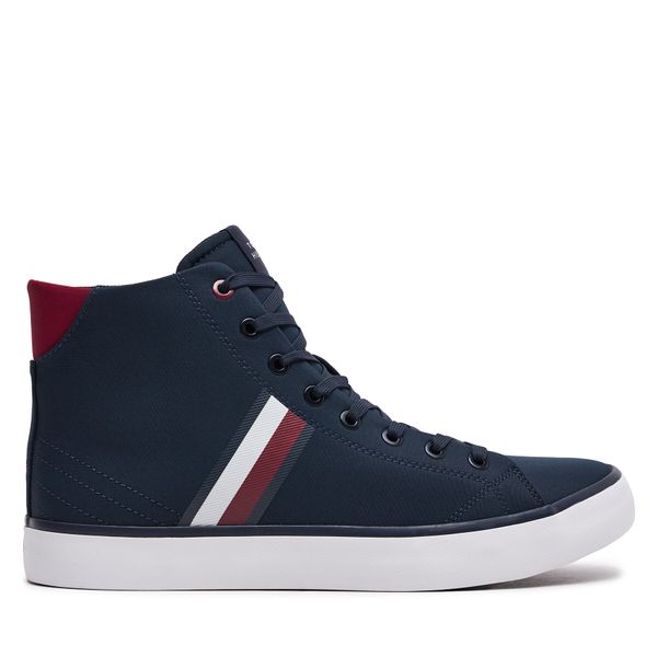 Tommy Hilfiger Superge Tommy Hilfiger Th Hi Vulc Stripes Mesh FM0FM04948 Mornarsko modra