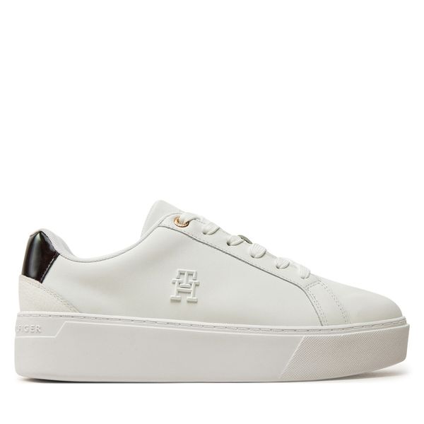 Tommy Hilfiger Superge Tommy Hilfiger Th Platform Court Sneaker FW0FW08614 Bela