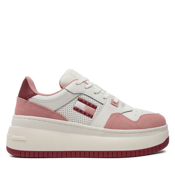 Tommy Jeans Superge Tommy Jeans Retro Basket Flatform Mix EN0EN02654 Roza