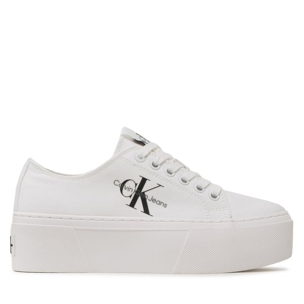 Calvin Klein Jeans Tenis superge Calvin Klein Jeans Cupsole Low Txt YW0YW01033 Bela