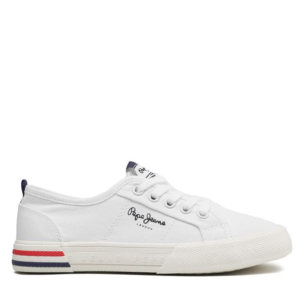 Pepe Jeans Tenis superge Pepe Jeans Brady Basic G PGS30561 Bela