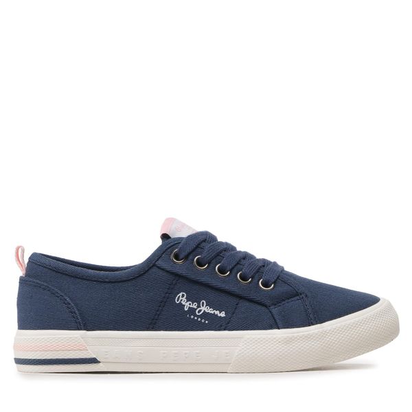 Pepe Jeans Tenis superge Pepe Jeans Brady Basic G PGS30561 Mornarsko modra