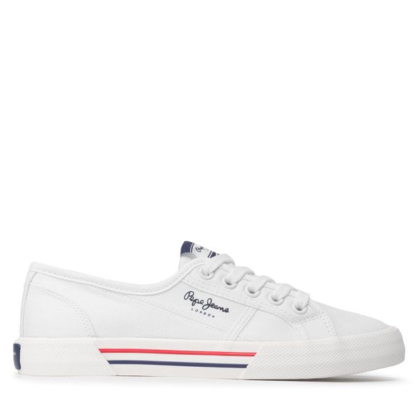 Pepe Jeans Tenis superge Pepe Jeans Brady W Basic PLS31287 Bela