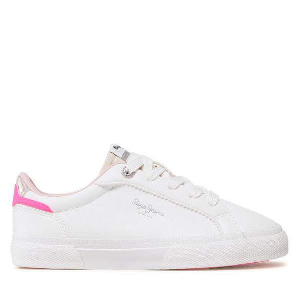 Pepe Jeans Tenis superge Pepe Jeans Kenton Basic Girl PGS30549 Bela