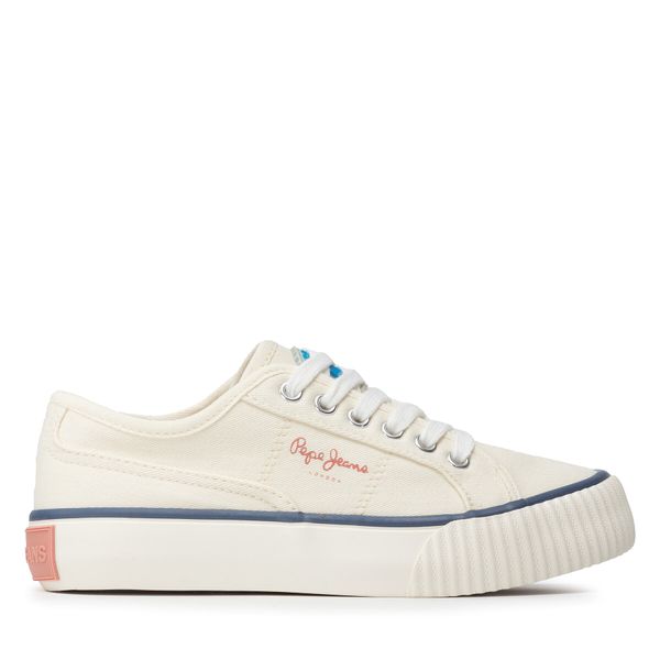 Pepe Jeans Tenis superge Pepe Jeans Ottis Platform Girl Bela