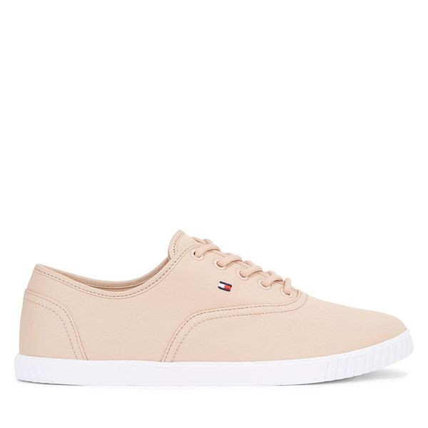 Tommy Hilfiger Tenis superge Tommy Hilfiger Canvas Lace Up Sneaker FW0FW07805 Misty Blush TRY