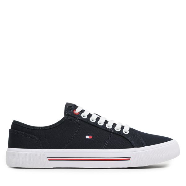 Tommy Hilfiger Tenis superge Tommy Hilfiger Core Corporate Vulc Canvas FM0FM04560 Mornarsko modra