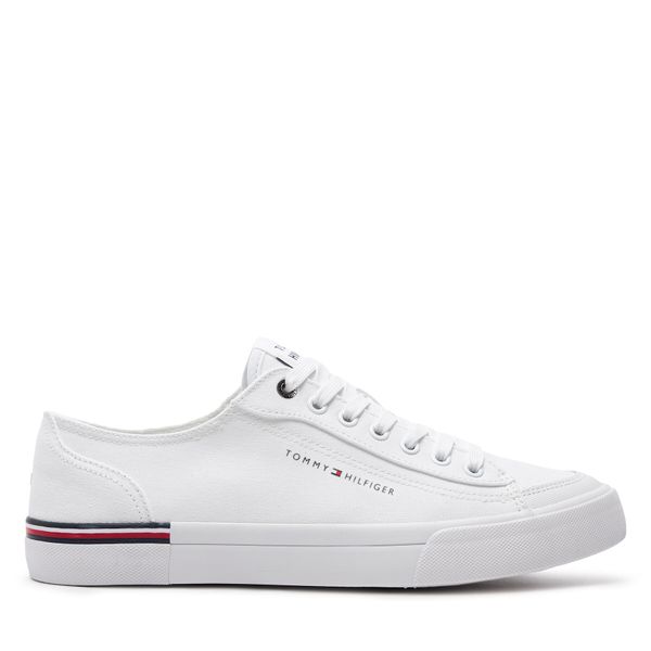 Tommy Hilfiger Tenis superge Tommy Hilfiger Corporate Vulc Canvas FM0FM04954 Bela