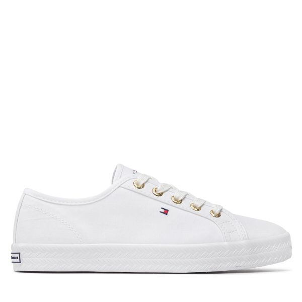 Tommy Hilfiger Tenis superge Tommy Hilfiger Essential Nautical Sneaker FW0FW06512 Bela