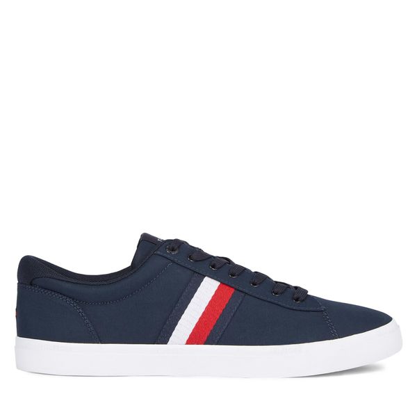 Tommy Hilfiger Tenis superge Tommy Hilfiger Iconic Vulc Stripes Mesh FM0FM05072 Mornarsko modra