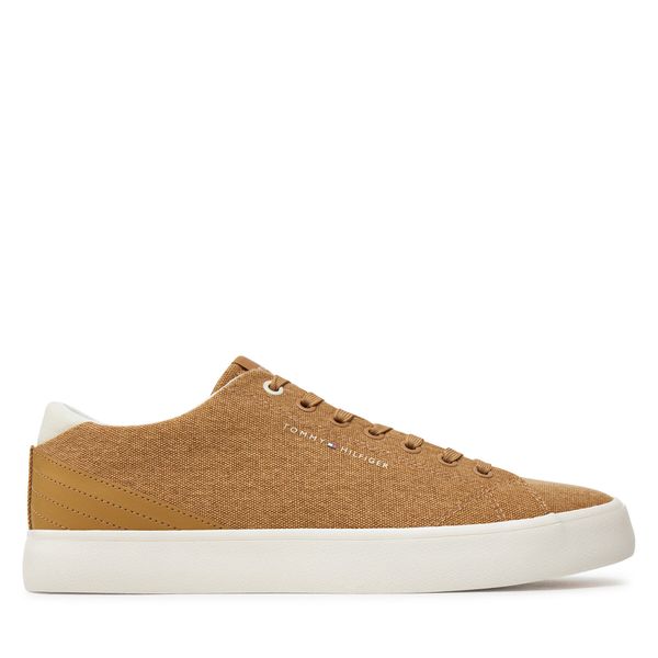 Tommy Hilfiger Tenis superge Tommy Hilfiger Th Hi Vulc Low Summer Cvs FM0FM05056 Khaki