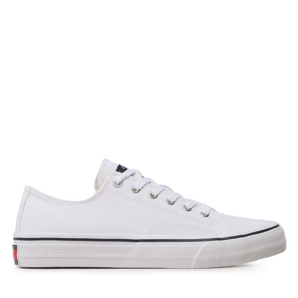 Tommy Jeans Tenis superge Tommy Jeans Skate Canvas Ess EM0EM01175 Bela