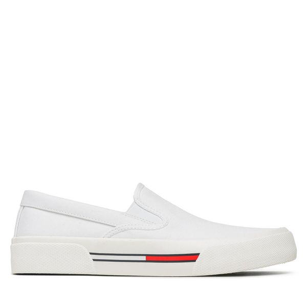 Tommy Jeans Tenis superge Tommy Jeans Slip On Canvas Color EM0EM01156 Bela