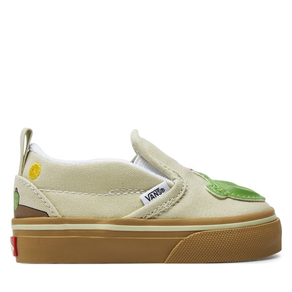 Vans Tenis superge Vans Slip-On V Cactus VN000CPSGRN1 Zelena