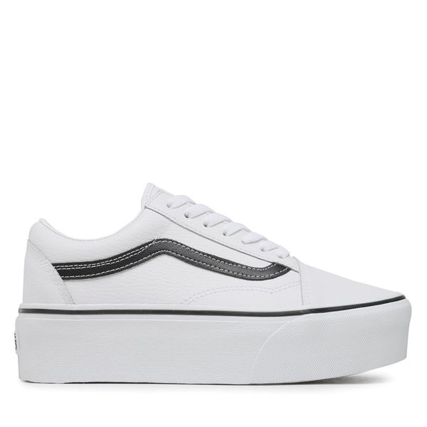 Vans Tenis superge Vans Ua Old Skool Stackform VN0A7Q5MTWB1 Bela