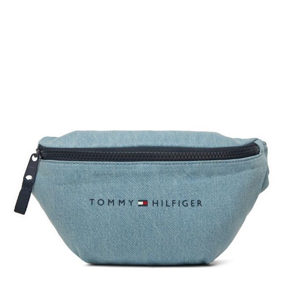 Tommy Hilfiger torba za okoli pasu Tommy Hilfiger Th Essential Denim Bumbag AU0AU01976 Modra