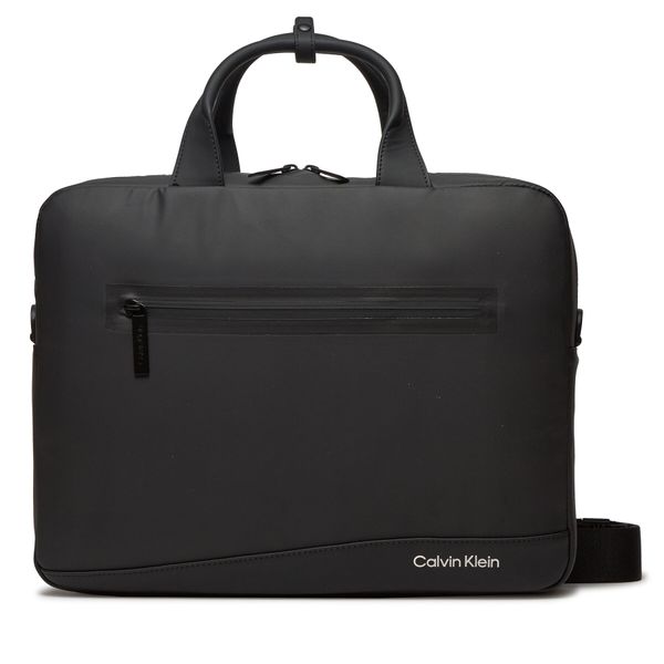 Calvin Klein Torba za prenosnik Calvin Klein Rubberized Conv Laptop Bag K50K511712 Ck Black BEH
