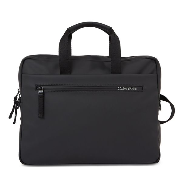 Calvin Klein Torba za prenosnik Calvin Klein Rubberized Slim Conv Laptop Bag K50K510796 Črna