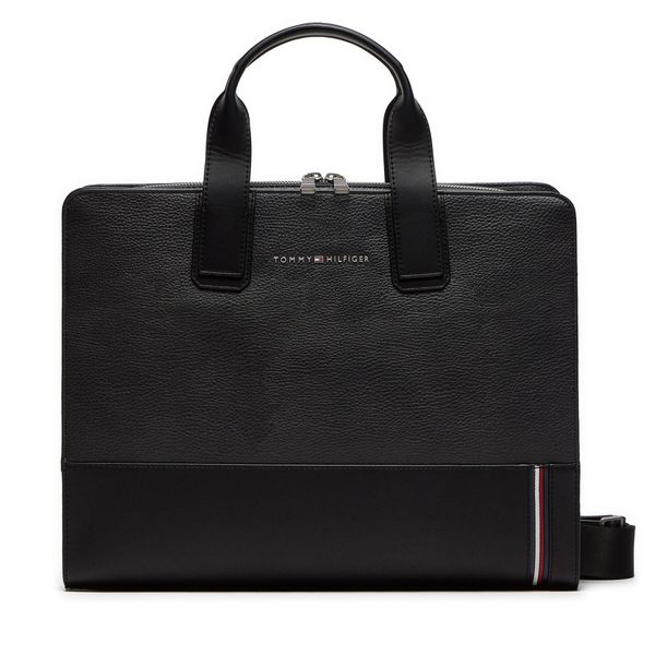 Tommy Hilfiger Torba za prenosnik Tommy Hilfiger Th Central Slim Computer Bag AM0AM12447 Siva