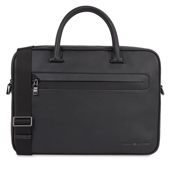 Tommy Hilfiger Torba za prenosnik Tommy Hilfiger Th Modern Pu Computer Bag AM0AM12232 Črna