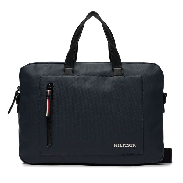 Tommy Hilfiger Torba za prenosnik Tommy Hilfiger Th Pique Slim Computer Bag AM0AM11784 Mornarsko modra