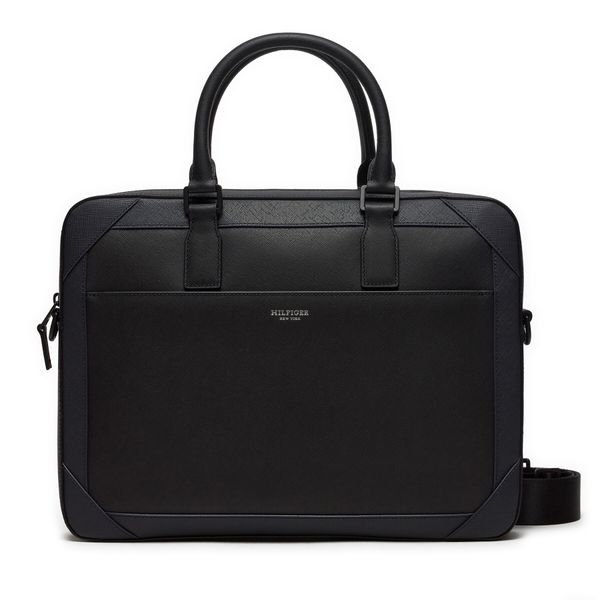 Tommy Hilfiger Torba za prenosnik Tommy Hilfiger Th Saffiano Slim Computer Bag AM0AM12207 Črna