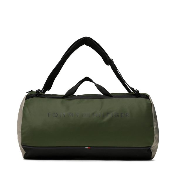 Tommy Hilfiger Torbica Tommy Hilfiger Th Urban Essential Barrel Bag AM0AM10918 Zelena