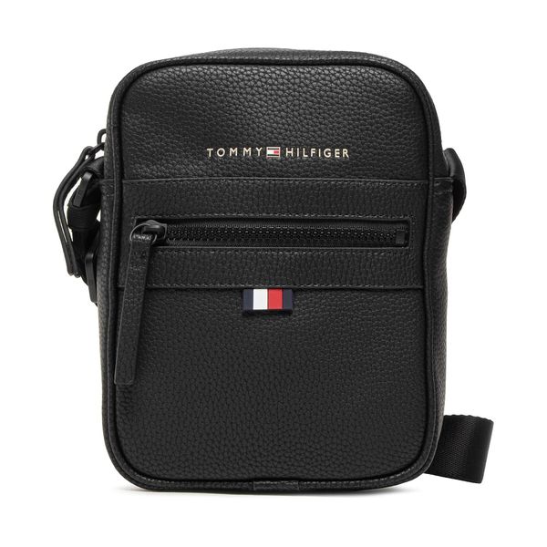 Tommy Hilfiger Torbica za okrog pasu Tommy Hilfiger Essential Pu Mini Reporter AM0AM09504 Črna