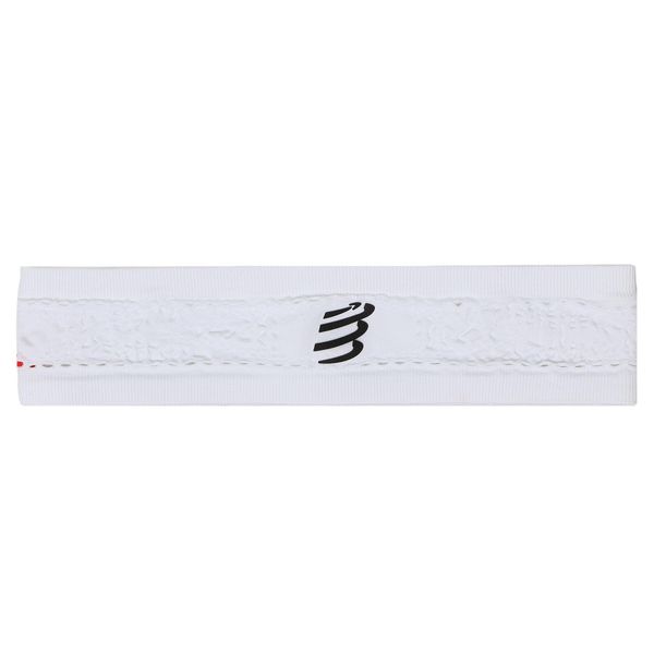 Compressport Trak iz blaga Compressport Thin Headband On/Off CU00010B Bela