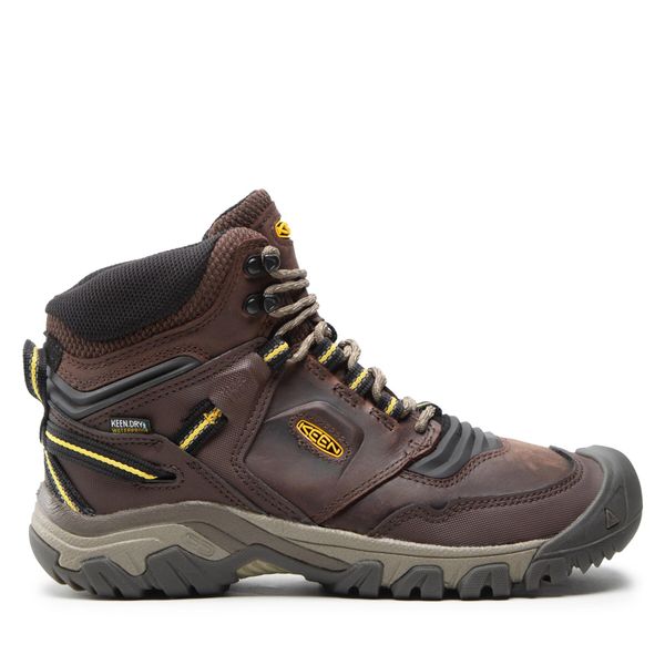 Keen Trekking čevlji Keen Ridge Flex Mid Wp M 1026614 Coffee Bean/Keen Yellow