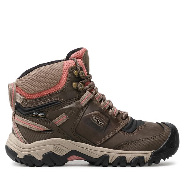 Keen Trekking čevlji Keen Ridge Flex Mid Wp W 1024921 Timberwolf/Brick Dust