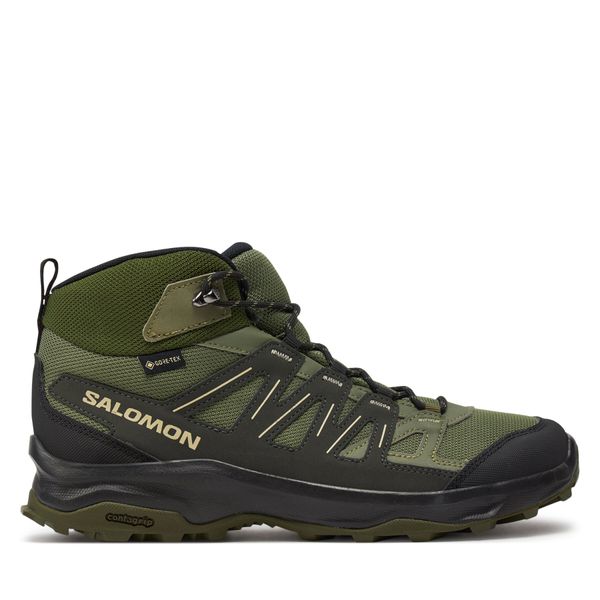 Salomon Trekking čevlji Salomon Grivola Mid Gore-Tex L47606400 Deep Lichen Green / Black / Olive Night