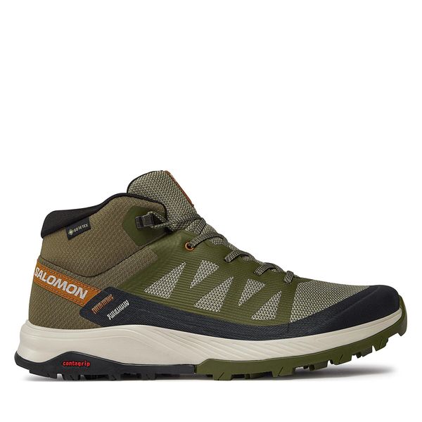 Salomon Trekking čevlji Salomon Outrise Mid GORE-TEX L47143600 Khaki