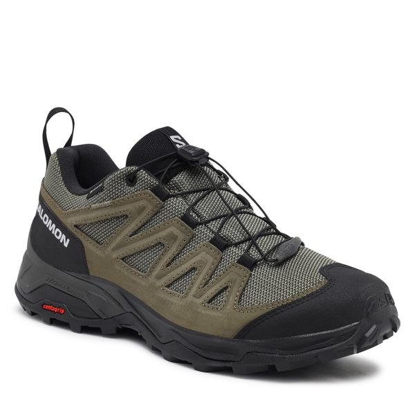 Salomon Trekking čevlji Salomon X Ward Leather GORE-TEX L47182200 Zelena