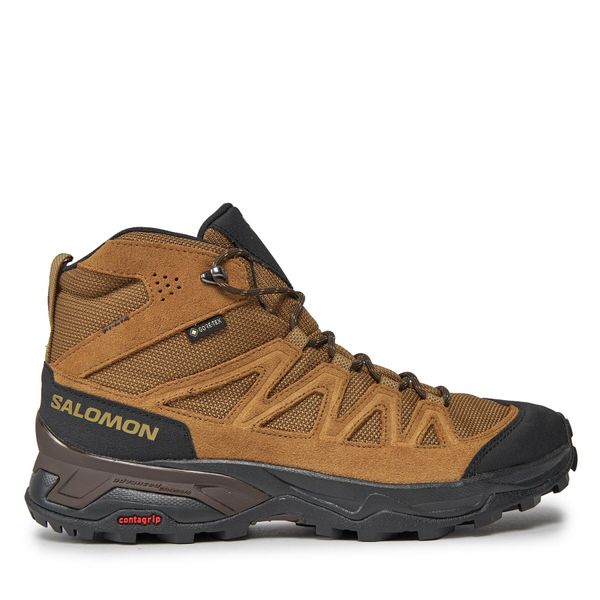 Salomon Trekking čevlji Salomon X Ward Leather Mid GORE-TEX L47181800 Kangaro/Black/Dull Gold
