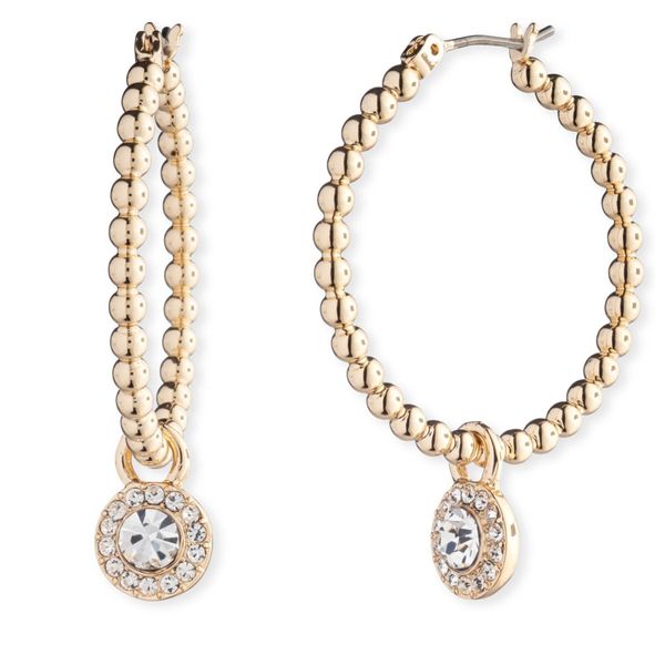 LAUREN RALPH LAUREN Uhani LAUREN RALPH LAUREN Pe 30Mm Pave Bead Hoop 14G00923 Zlata