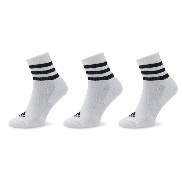 adidas Unisex nizke nogavice adidas 3-Stripes Cushioned Sportswear Mid-Cut Socks 3 Pairs HT3456 Bela