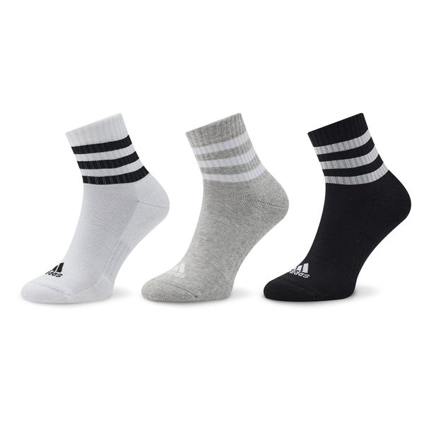 adidas Unisex nizke nogavice adidas 3-Stripes Cushioned Sportswear Mid-Cut Socks 3 Pairs IC1318 Siva