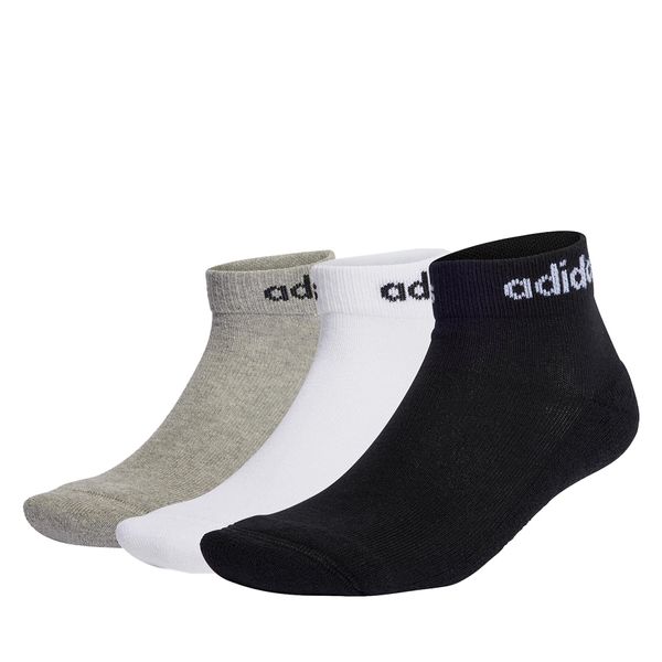 adidas Unisex nizke nogavice adidas Linear Ankle Socks Cushioned Socks 3 Pairs IC1304 medium grey heather/white/black