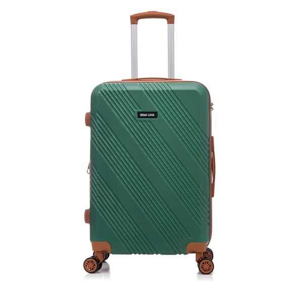 Semi Line Velik kovček Semi Line T5852-3 Zelena