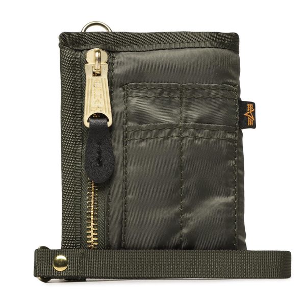 Alpha Industries Velika moška denarnica Alpha Industries Utility Wallet 108958 Zelena