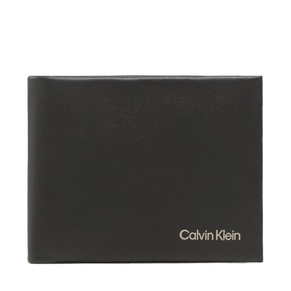 Calvin Klein Velika moška denarnica Calvin Klein Ck Concise Bifold 6Cc W/Bill K50K510597 Črna