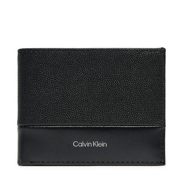 Calvin Klein Velika moška denarnica Calvin Klein Ck Must Bifold 5cc W/Coin K50K512678 Črna