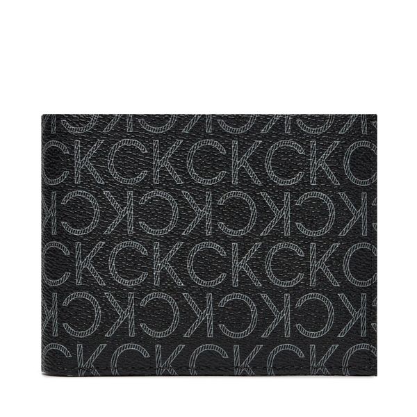 Calvin Klein Velika moška denarnica Calvin Klein Ck Must Mono Bifold 5Cc W/Coin K50K511671 Classic Mono Black 0GJ